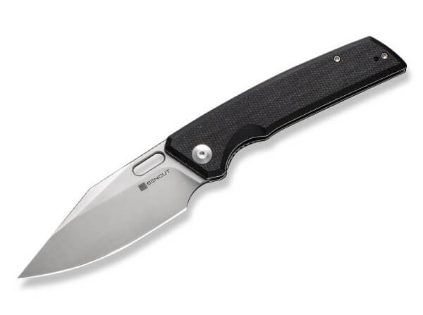Taschenmesser, Schwarz, Daumenöffnung, Linerlock, 9Cr18MoV, Micarta