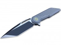 Taschenmesser, Grau, Flipper, Framelock, M390, Titan Taschenmesser, Grau, Flipper, Framelock, M390, Titan