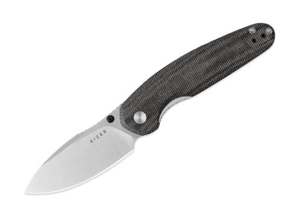 Taschenmesser, Schwarz, Daumenpin, Linerlock, Nitro-V, Micarta