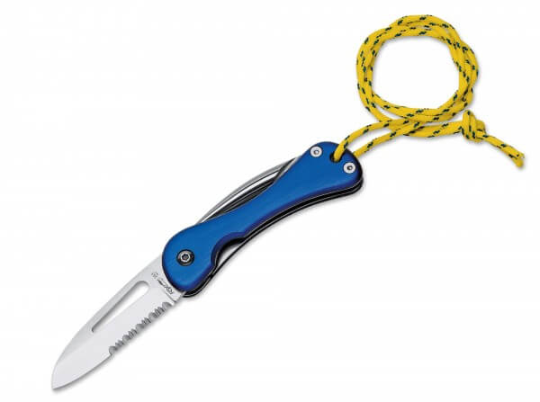 Taschenmesser, Blau, Daumenöffnung, Linerlock, 420, Aluminium