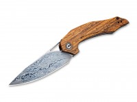 Taschenmesser, Braun, Flipper, Linerlock, Damast, Sandelholz Taschenmesser, Braun, Flipper, Linerlock, Damast, Sandelholz