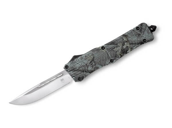 Taschenmesser, Camo, Druckknopf, OTF, D2, Aluminium