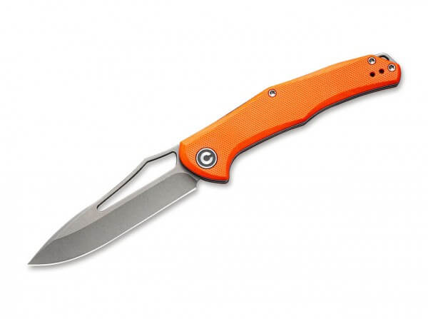 Taschenmesser, Orange, Daumenöffnung, Slipjoint, 8Cr14MoV, G10