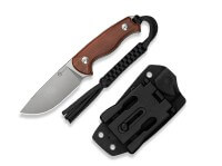 Feststehendes Messer, Braun, 14C28N, Bubingaholz Feststehendes Messer, Braun, 14C28N, Bubingaholz