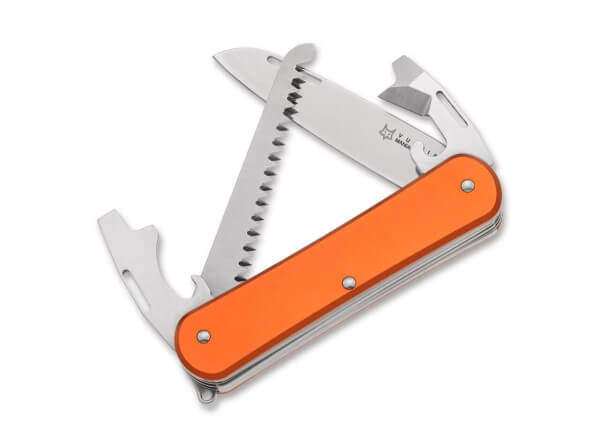 Taschenmesser, Orange, Nagelhau, Slipjoint, N690, Aluminium