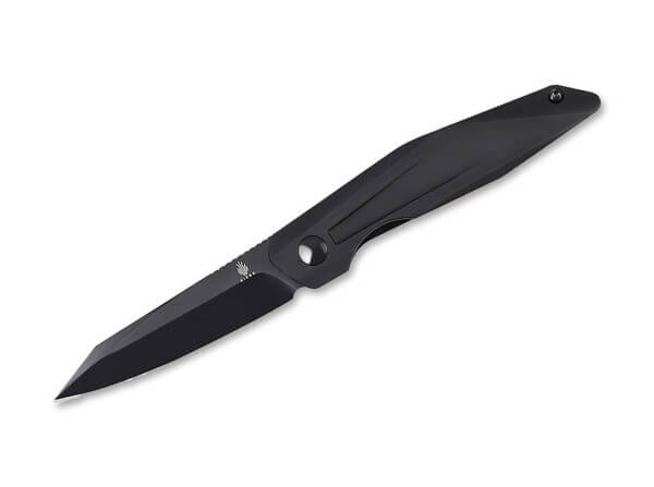 Taschenmesser, Schwarz, Flipper, Linerlock, 154CM, Aluminium