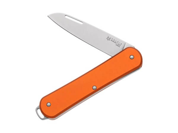 Taschenmesser, Orange, Nagelhau, Slipjoint, N690, Aluminium