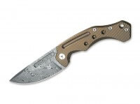 Taschenmesser, Khaki, Daumenöffnung, Framelock, Damast, Titan Taschenmesser, Khaki, Daumenöffnung, Framelock, Damast, Titan