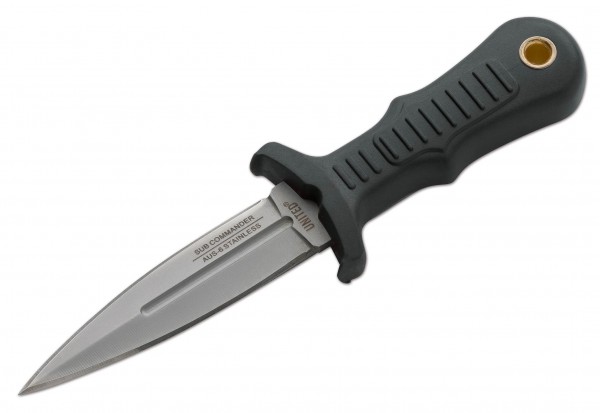 Feststehendes Messer, Schwarz, Feststehend, AUS-6, Kunststoff