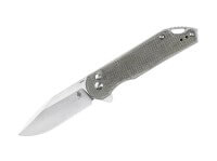 Taschenmesser, Grün, Flipper, Button Lock, 154CM, Micarta Taschenmesser, Grün, Flipper, Button Lock, 154CM, Micarta