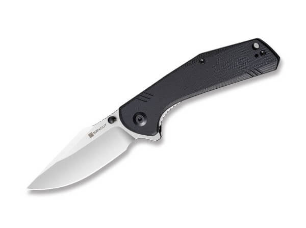 Taschenmesser, Schwarz, Daumenpin, Linerlock, D2, G10