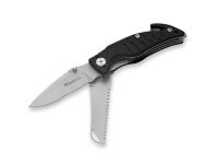 Taschenmesser, Schwarz, Daumenpin, Linerlock, N690, Aluminium Taschenmesser, Schwarz, Daumenpin, Linerlock, N690, Aluminium