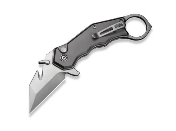 Taschenmesser, Grau, Flipper, Button Lock, Nitro-V, Aluminium