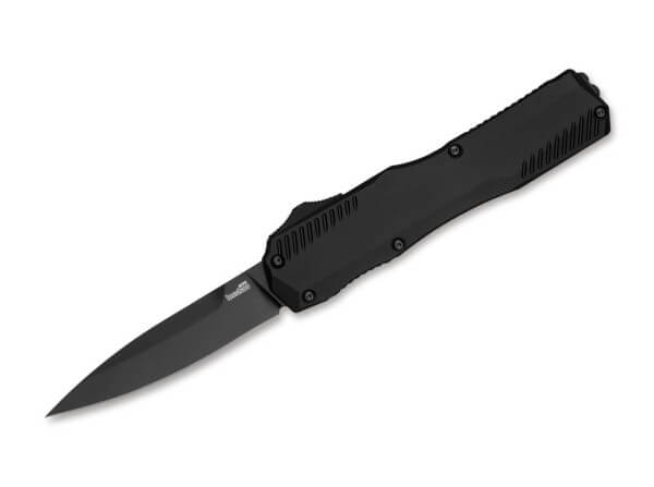 Taschenmesser, Schwarz, Druckknopf, OTF, MagnaCut, Aluminium