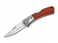 Taschenmesser, Braun, Nagelhau, Backlock, 440A, Pakkaholz Taschenmesser, Braun, Nagelhau, Backlock, 440A, Pakkaholz