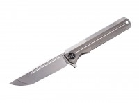 Taschenmesser, Grau, Flipper, Framelock, CPM-S-35VN, Titan Taschenmesser, Grau, Flipper, Framelock, CPM-S-35VN, Titan