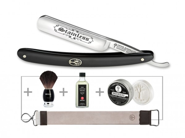 Rasiermesser, Schwarz, Edelstahl, Kunststoff