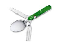 Campingbesteck, Grün, Nagelhau, Slipjoint, 420, Aluminium Campingbesteck, Grün, Nagelhau, Slipjoint, 420, Aluminium