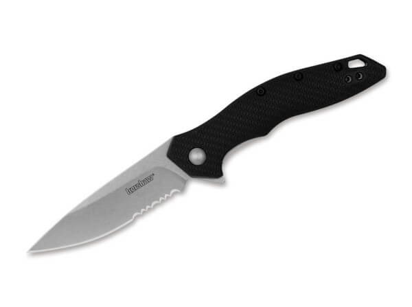 Taschenmesser, Schwarz, Flipper, Linerlock, 8Cr13MoV, GRN