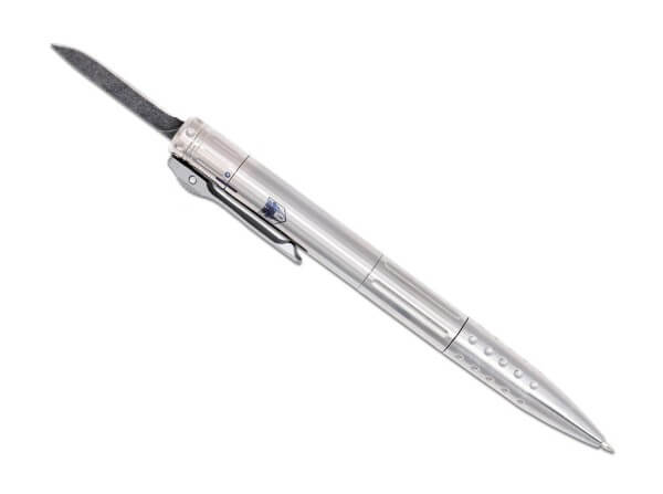 Taschenmesser, Silber, Druckknopf, OTF, D2, Titan