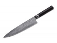 Kochmesser, Schwarz, Feststehend, Damast, Grenadillholz Kochmesser, Schwarz, Feststehend, Damast, Grenadillholz