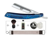 Rasiermesser, Blau, Kohlenstoffstahl, Paua Rasiermesser, Blau, Kohlenstoffstahl, Paua