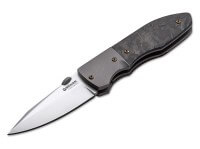 Taschenmesser, Schwarz, Daumenpin, Linerlock, CPM-154, Kohlefaser Taschenmesser, Schwarz, Daumenpin, Linerlock, CPM-154, Kohlefaser