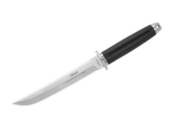 Feststehendes Messer, Schwarz, Feststehend, 7Cr17MoV, Gummi