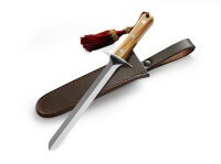 Champagnersäbel, Braun, Feststehend, 420, Olivenholz Champagnersäbel, Braun, Feststehend, 420, Olivenholz