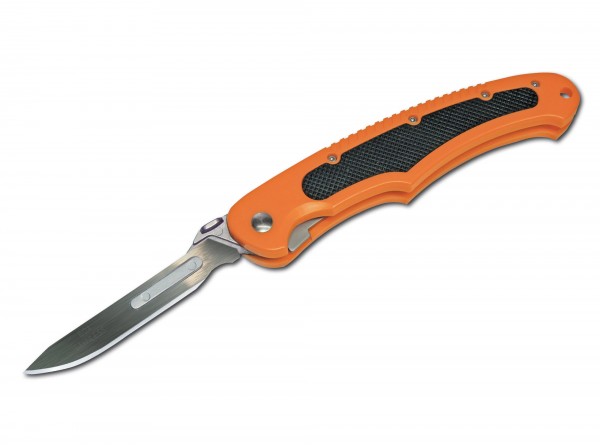 Taschenmesser, Orange, Daumenpin, Linerlock, ABS