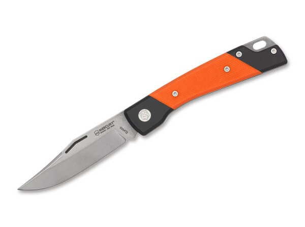 Taschenmesser, Orange, Nagelhau, Slipjoint, Elmax, Aluminium