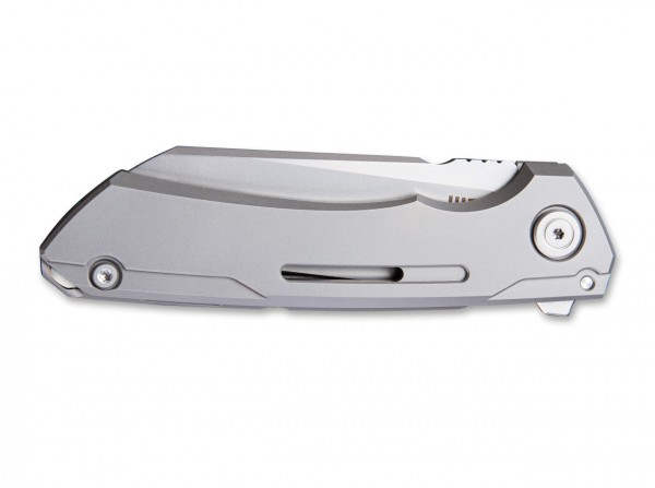 Taschenmesser, Grau, Flipper, Framelock, CPM-20CV, Titan