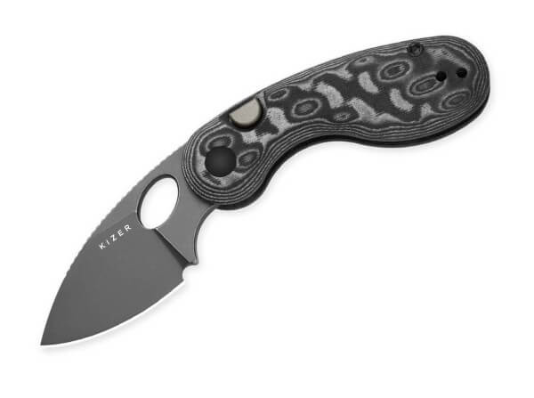 Taschenmesser, Mehrfarbig, Daumenöffnung, Button Lock, 14C28N, Micarta