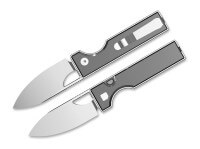 Taschenmesser, Grau, Daumenöffnung, Button Lock, AEB-L, Aluminium Taschenmesser, Grau, Daumenöffnung, Button Lock, AEB-L, Aluminium