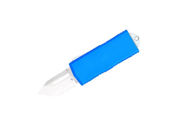 Taschenmesser, Blau, Druckknopf, OTF, D2, Aluminium