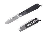 Taschenmesser, Schwarz, Nagelhau, Slipjoint, 12C27, Edelstahl Taschenmesser, Schwarz, Nagelhau, Slipjoint, 12C27, Edelstahl