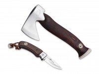 Axt / Tomahawk, Braun, Chromstahl, Buchenholz Axt / Tomahawk, Braun, Chromstahl, Buchenholz