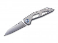 Taschenmesser, Grau, Daumenöffnung, Slipjoint, M390, Titan Taschenmesser, Grau, Daumenöffnung, Slipjoint, M390, Titan