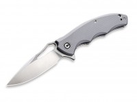 Taschenmesser, Grau, Flipper, Linerlock, D2, G10 Taschenmesser, Grau, Flipper, Linerlock, D2, G10