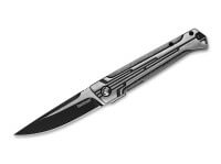 Taschenmesser, Grau, Flipper, Framelock, D2, Edelstahl Taschenmesser, Grau, Flipper, Framelock, D2, Edelstahl