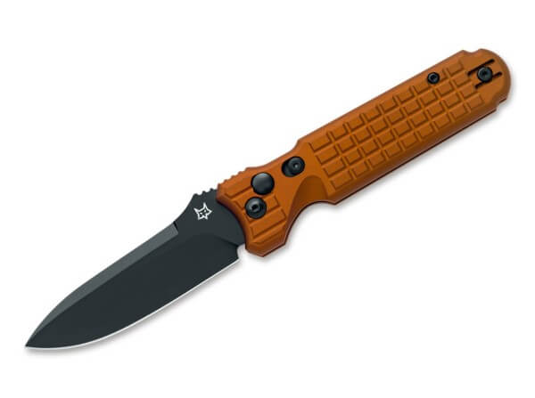 Taschenmesser, Orange, Druckknopf, Button Lock, N690, Aluminium