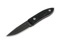 Feststehendes Messer, Damast, Kohlefaser Feststehendes Messer, Damast, Kohlefaser