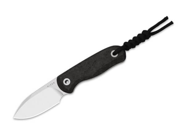 Feststehendes Messer, Schwarz, M390, Kohlefaser