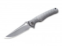 Taschenmesser, Grau, Flipper, Framelock, M390, Titan Taschenmesser, Grau, Flipper, Framelock, M390, Titan