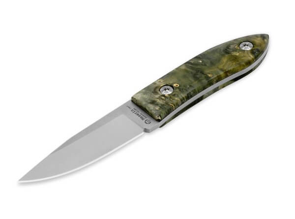 Feststehendes Messer, Grün, 14C28N, Stabilisiertes Holz