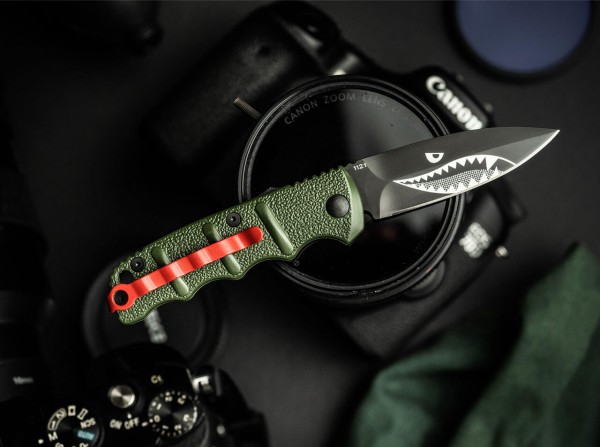 Taschenmesser, Grün, Druckknopf, Druckknopf, AUS-8, Aluminium