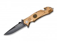 Taschenmesser, Gold, Flipper, Linerlock, 440A, Aluminium Taschenmesser, Gold, Flipper, Linerlock, 440A, Aluminium