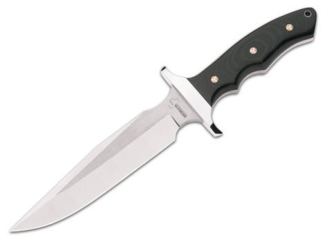Feststehendes Messer, Schwarz, Feststehend, 440C, Micarta