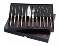 Steakmesser, Braun, Feststehend, Guayacan-Ebenholz Steakmesser, Braun, Feststehend, Guayacan-Ebenholz