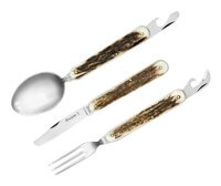 Campingbesteck, Braun, Nagelhau, Slipjoint, 420, Hirschhorn Campingbesteck, Braun, Nagelhau, Slipjoint, 420, Hirschhorn